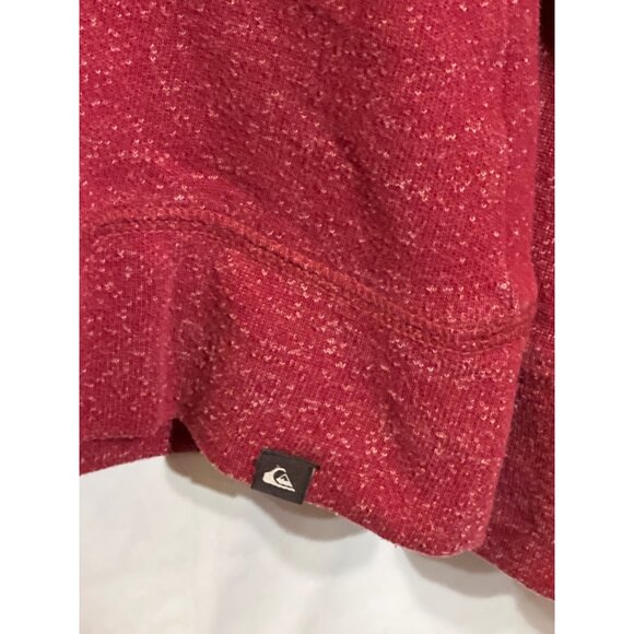 Quiksilver Mens Red Heathered Long-Sleeve Shirt With GrayChest Pocket Medium - Picture 7 of 9